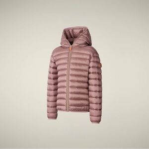 Save The Duck Kids Puffer Jacket in Mauve - Size 6